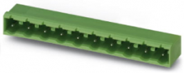 Pin header, 9 pole, pitch 7.5 mm, angled, green, 1766411
