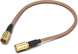 Coaxial cable, SMB plug (straight) to SMB plug (straight), 50 Ω, RG-316/U, grommet black, 152.4 mm, 65502810515301