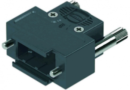 D-Sub connector housing, size: 1 (DE), straight 180°, cable Ø 1.5 to 7.5 mm, thermoplastic, black, 09670090432160