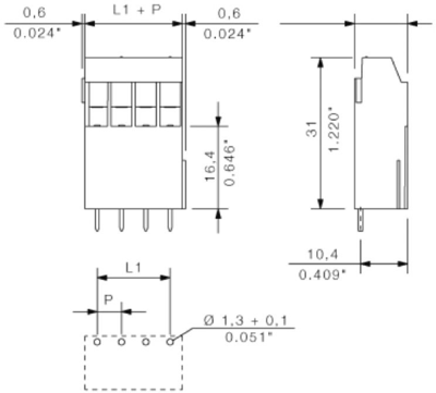 1975360000 Weidmüller PCB Terminal Blocks Image 2