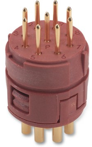 Plug, 9 pole, solder connection, straight, 73002726