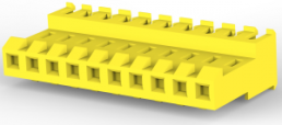 Socket housing, 10 pole, pitch 3.96 mm, straight, yellow, 4-640600-0