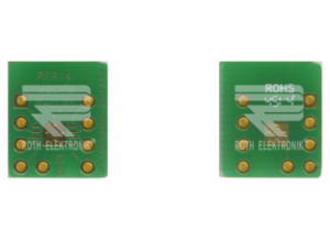 MSOP8 adapter board, 0.65 mm pitch, Roth Elektronik RE914