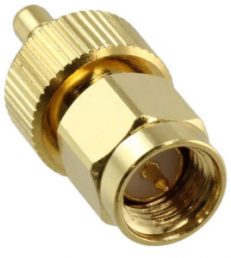 Coaxial adapter, 50 Ω, SMA plug to SSMB socket, straight, 242200