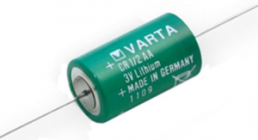 Lithium-Battery, 3 V, 1/2R6, 1/2 AA, round cell, axial leaded