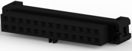 Socket header, 26 pole, pitch 2 mm, straight, black, 2-111623-2