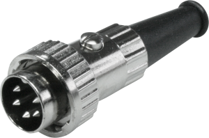 Plug, 3 pole, solder cup, bayonet locking, straight, 71430-030/0800