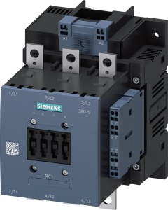 Power contactor, 3 pole, 115 A, 2 Form A (N/O) + 2 Form B (N/C), coil 200-220 V AC/DC, spring connection, 3RT1054-2AM36