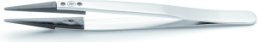 ESD plastic tweezers, uninsulated, antimagnetic, polyvinylidene fluoride, 130 mm, 2ASVR.SA.1