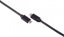 USB 2.0 connecting cable, USB plug type C to USB plug type C, 3 m, black