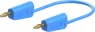 Measuring lead with (4 mm lamella plug, straight) to (4 mm lamella plug, straight), 2 m, blue, PVC, 1.0 mm², 64.1031-20023