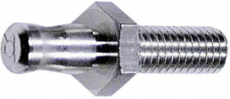 6 mm POAG plug, screw connection, silver, 04.0056