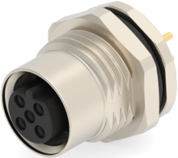 Circular connector, 5 pole, solder connection, screw locking, straight, T4141412051-000