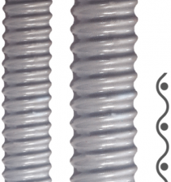Spiral protective hose, inside Ø 48 mm, outside Ø 56 mm, BR 40 mm, PVC, gray