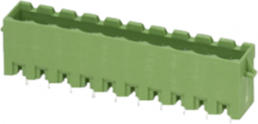 Pin header, 10 pole, pitch 5.08 mm, straight, green, 1936092