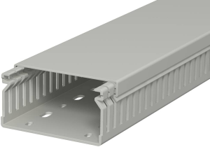 Wiring duct, (L x W x H) 2000 x 80 x 40 mm, PVC, stone gray, 6178016