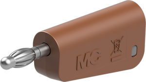 4 mm plug, solder connection, 2.5 mm², brown, 64.1042-27