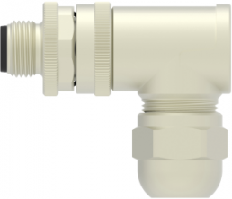 Plug, 5 pole, screw connection, screw locking, angled, T4113012051-000
