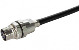 Socket, M12, 4 pole, crimp connection, screw lock/push-pull, straight, 21038812443