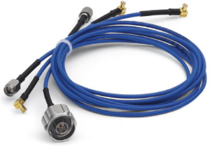 Coaxial Cable, SMA plug (straight) to N jack (straight), 50 Ω, EF 316, grommet blue, 300 mm, 2867694