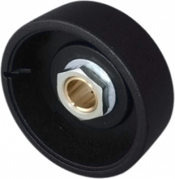 Rotary knob, 6 mm, plastic, black, Ø 33 mm, H 14 mm, B8033069