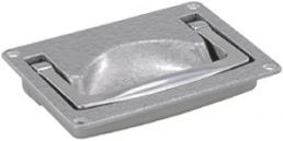 Carrying handle, Anodised aluminium, silver, 108 mm
