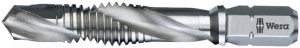 HSS combination tap, Ø 2.5 mm, 1/4" bit, 36 mm, M3, spiral length 24 mm, DIN 1173-D, 05104640001