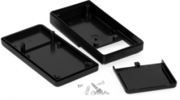 ABS handheld enclosure, (L x W x H) 130 x 68 x 25 mm, black (RAL 9005), IP54, RH3011BK