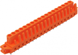 Socket header, 19 pole, pitch 5.08 mm, straight, orange, 232-178/031-000