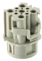 Socket contact insert, 8 pole, unequipped, crimp connection, with PE contact, 09155083101