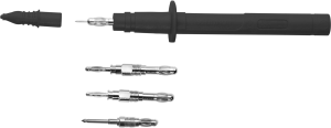 Test probes kit, socket 4 mm, 1 kV, black, SET SPS 2040 / SW
