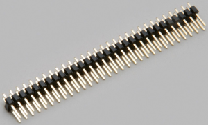Pin header, 40 pole, pitch 2.54 mm, straight, black, 10120551
