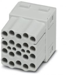 Socket contact insert, 20 pole, unequipped, crimp connection, 1414373