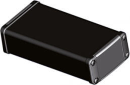 Aluminum Profile enclosure, (L x W x H) 90 x 44 x 24 mm, black, MTK480PK.9