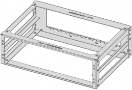 3 U shelf unit, (H x W x D) 156.7 x 496.4 x 341.8 mm, steel, 10170-014