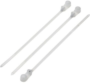 Cable tie with screw eye, fixing hole Ø 2.8 mm, polyamide, (L x W) 102 x 2.3 mm, bundle-Ø 2 to 16 mm, natural, -40 to 85 °C