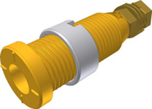 2 mm socket, screw connection, mounting Ø 8 mm, CAT III, yellow, MSEB 2600 G M3 AU GE