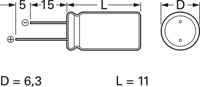 SH 25V/100UF Kemet Electrolytic Capacitors Image 2