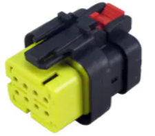 Socket, unequipped, 8 pole, straight, 2 rows, yellow, 776494-3