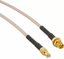 Coaxial Cable, MCX plug (straight) to MCX socket (straight), 50 Ω, RG-316/U, grommet black, 1.219 m, 255110-01-48.00