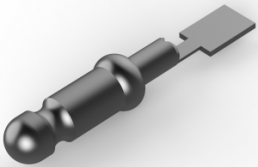 Round plug, Ø 2.36 mm, L 10.41 mm, uninsulated, straight, 350491-1