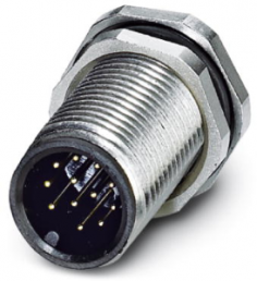 Plug, M12, 12 pole, solder pins, screw locking, straight, 1553488