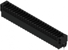 Pin header, 24 pole, pitch 3.5 mm, straight, black, 1290330000