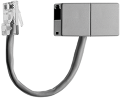 T-adapter, RJ45 plug to 2 x RJ45 socket, straight, Cat 3, 100023146