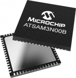 ARM Cortex M3 microcontroller, 32 bit, 48 MHz, VQFN-64, ATSAM3N00BA-MU