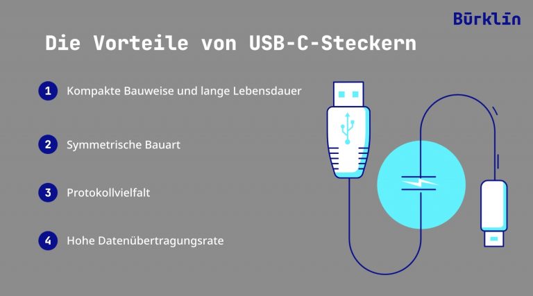 Die Vorteile von USB-C-Steckern auf einen Blick.