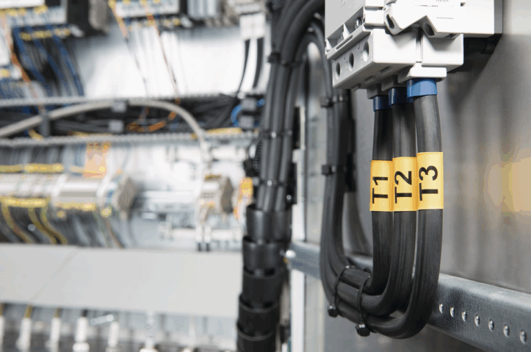 Cable markings in a control cabinet